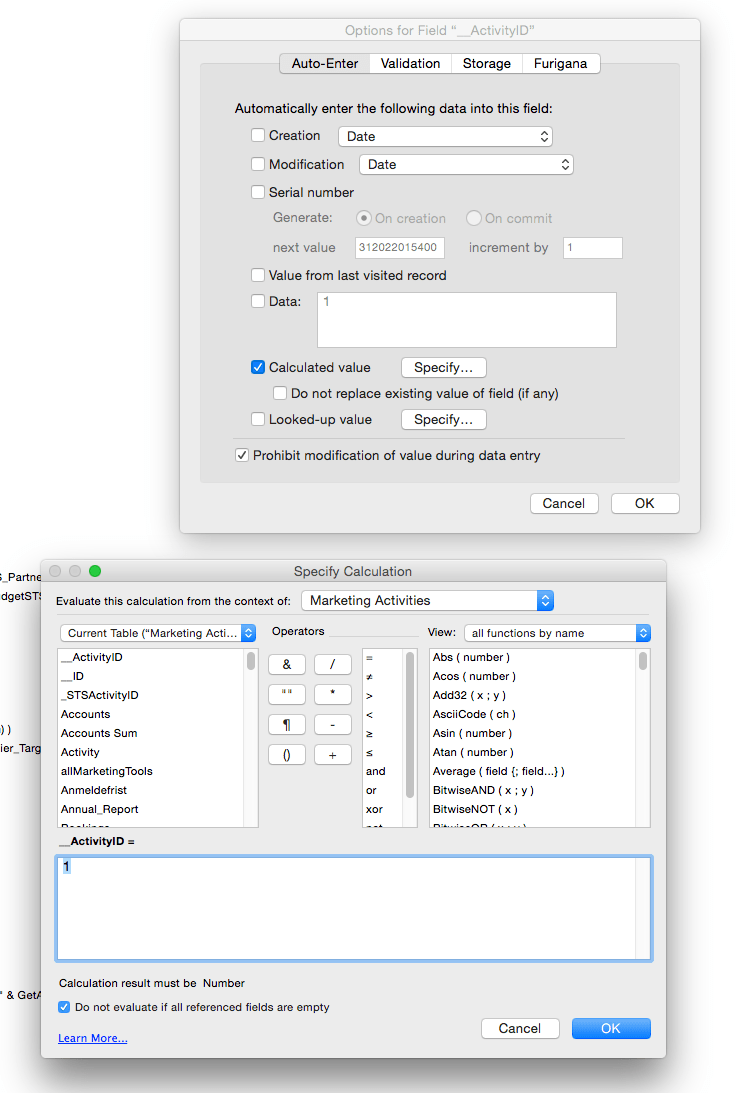 database FileMaker, Field Options Difference between Data and Calculated Value Stack Overflow