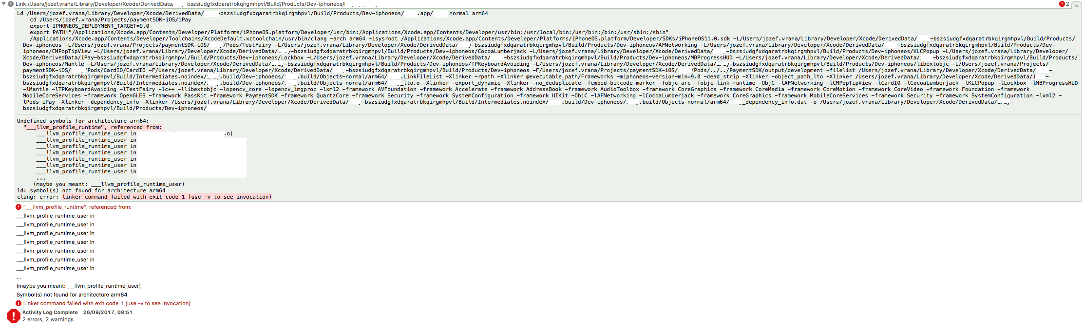 ios Xcode 9 undefined symbols for architecture x86_64 Stack Overflow