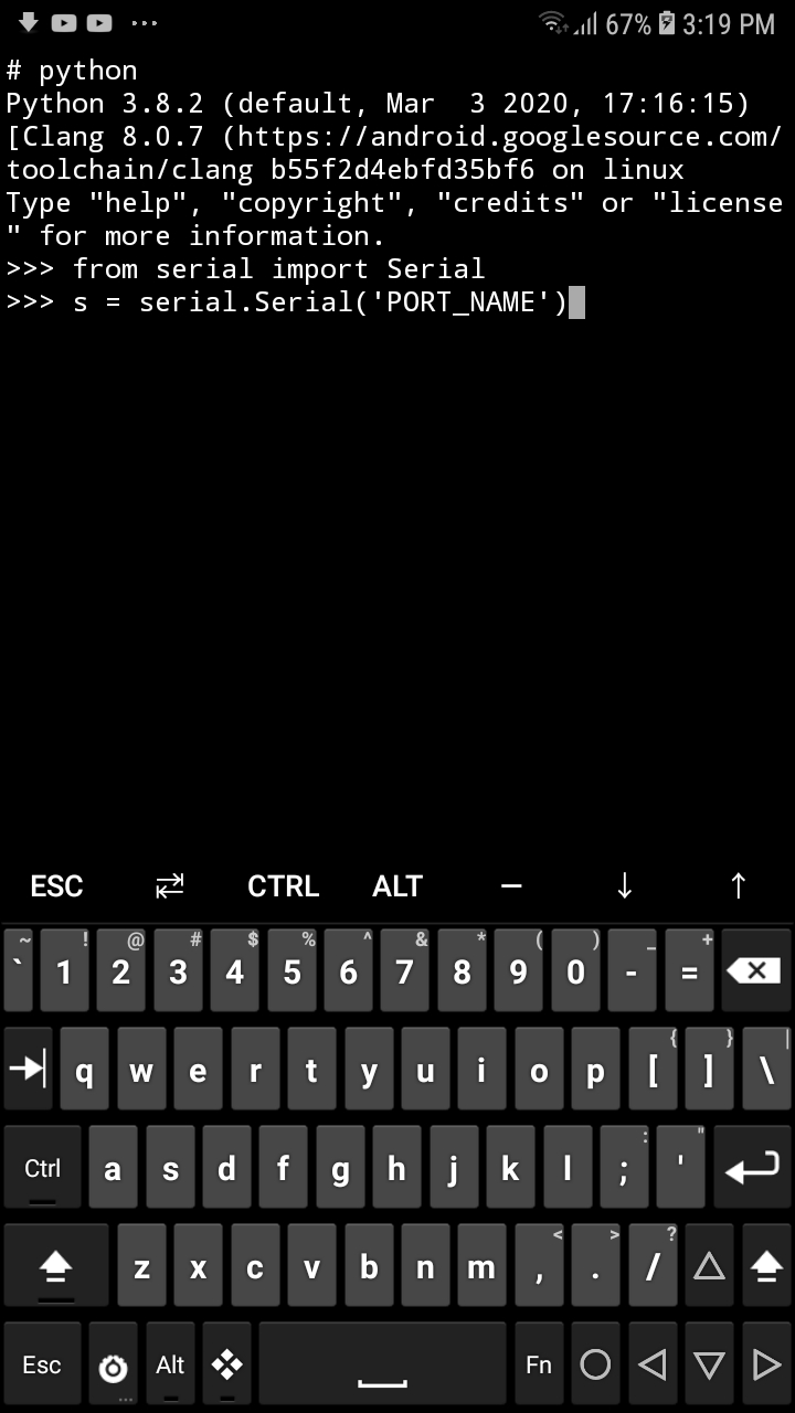 What is the android usb serial port name? Stack Overflow