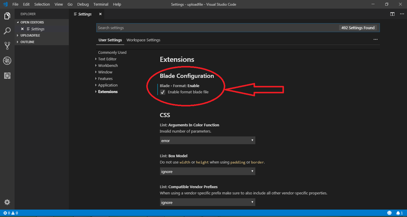 php How to Format Laravel Blade Codes in Visual Studio