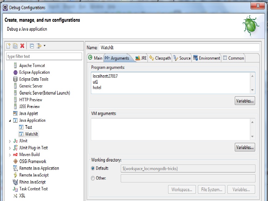 java How to pass console arguments to application in eclipse? Stack Overflow