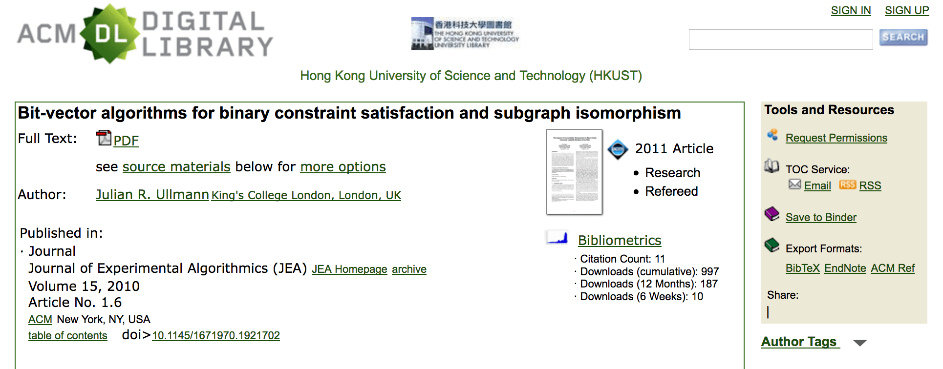 BibTeX How to cite an article published in a journal TeX LaTeX