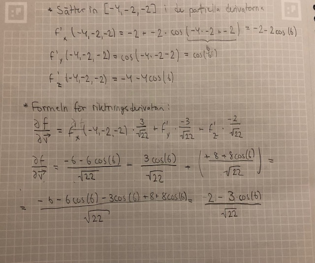multivariable calculus Calculate the Directional Derivative of f (x