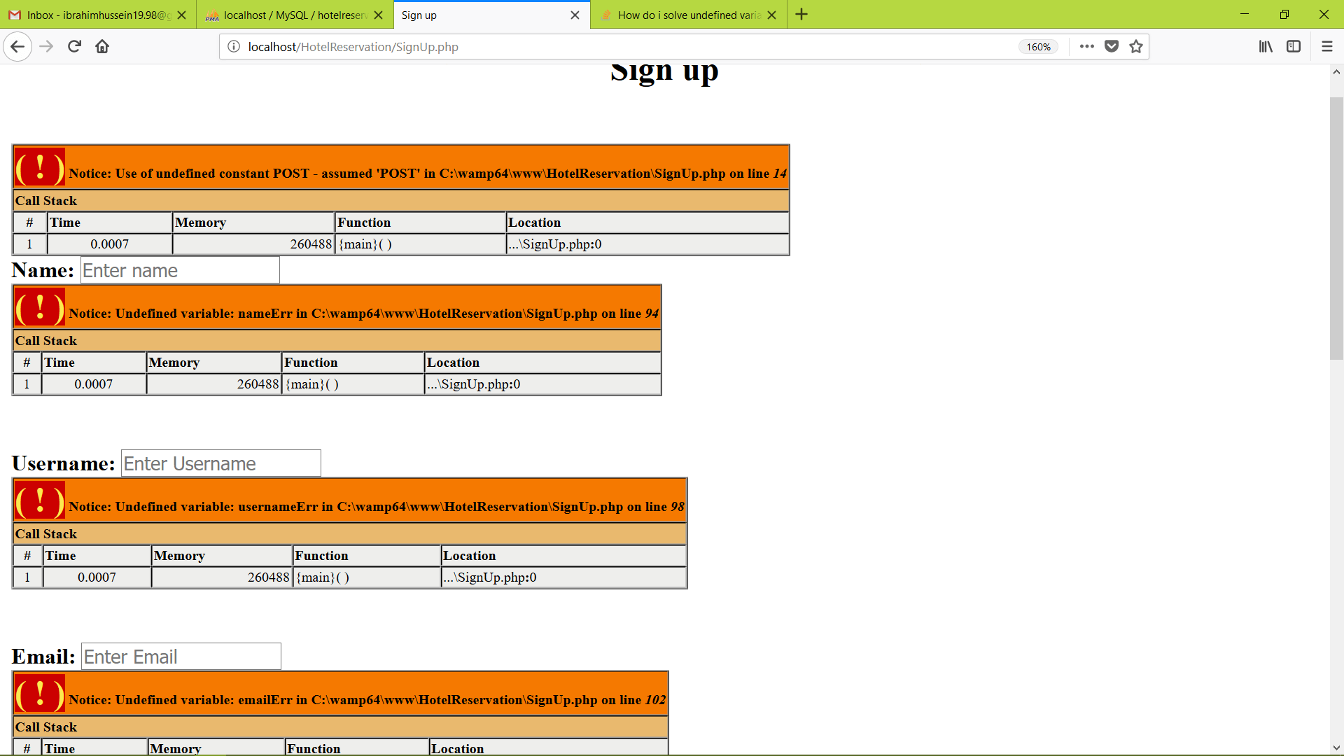 How do i solve undefined variable in php [duplicate] Give Means Get