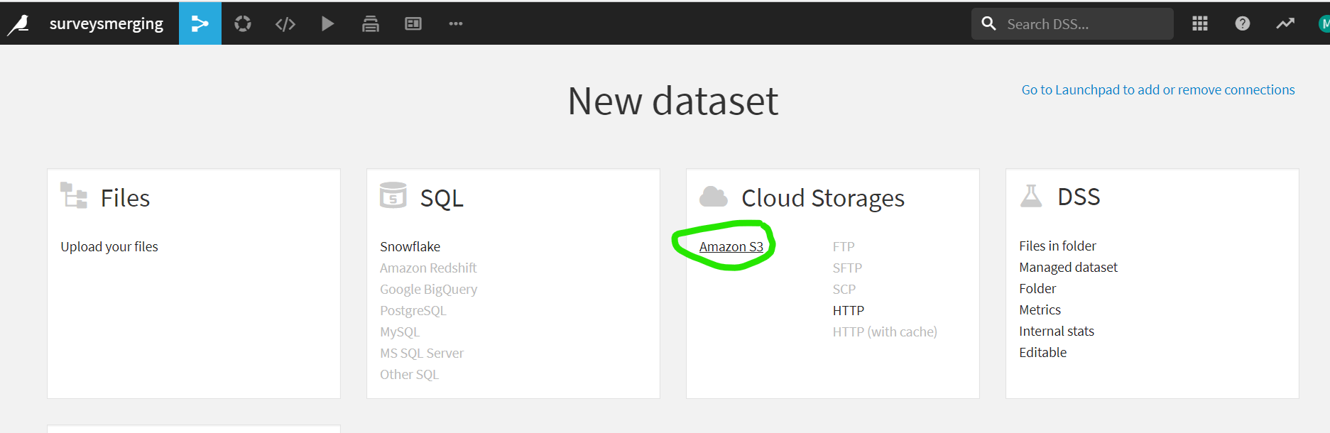 amazon web services How to load data from existing S3 bucket in
