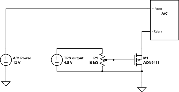switches Control automotive AC switch via TPS voltage Electrical
