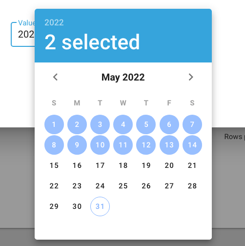 javascript Force date range picker to always display in a