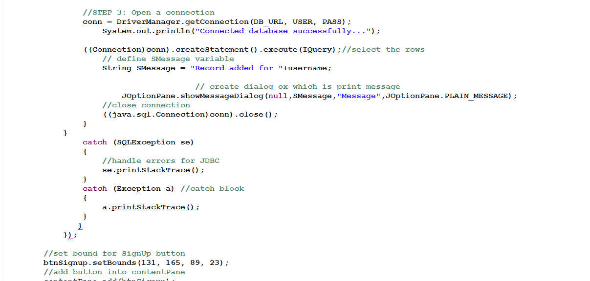 java Why I am getting error in when Wrapper class connection