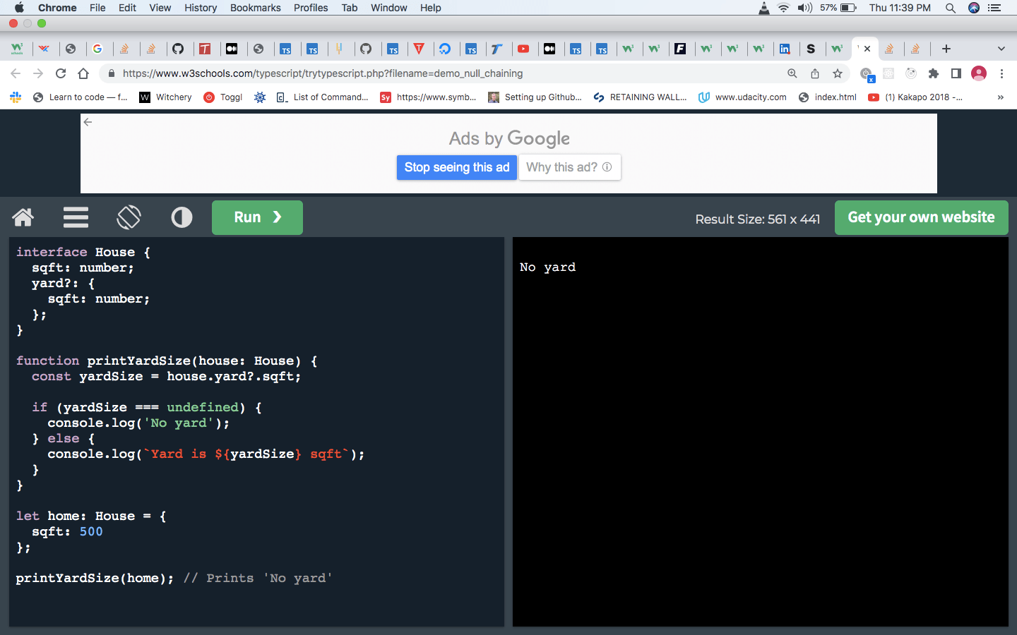 How do you get data showing with TypeScript Optional Chaining Stack