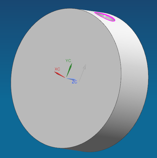 integration Volume of a hole through cylinder (from the side