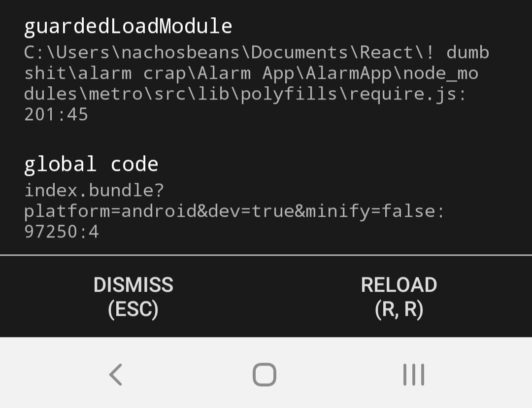 javascript React Native How to fix TypeError null is