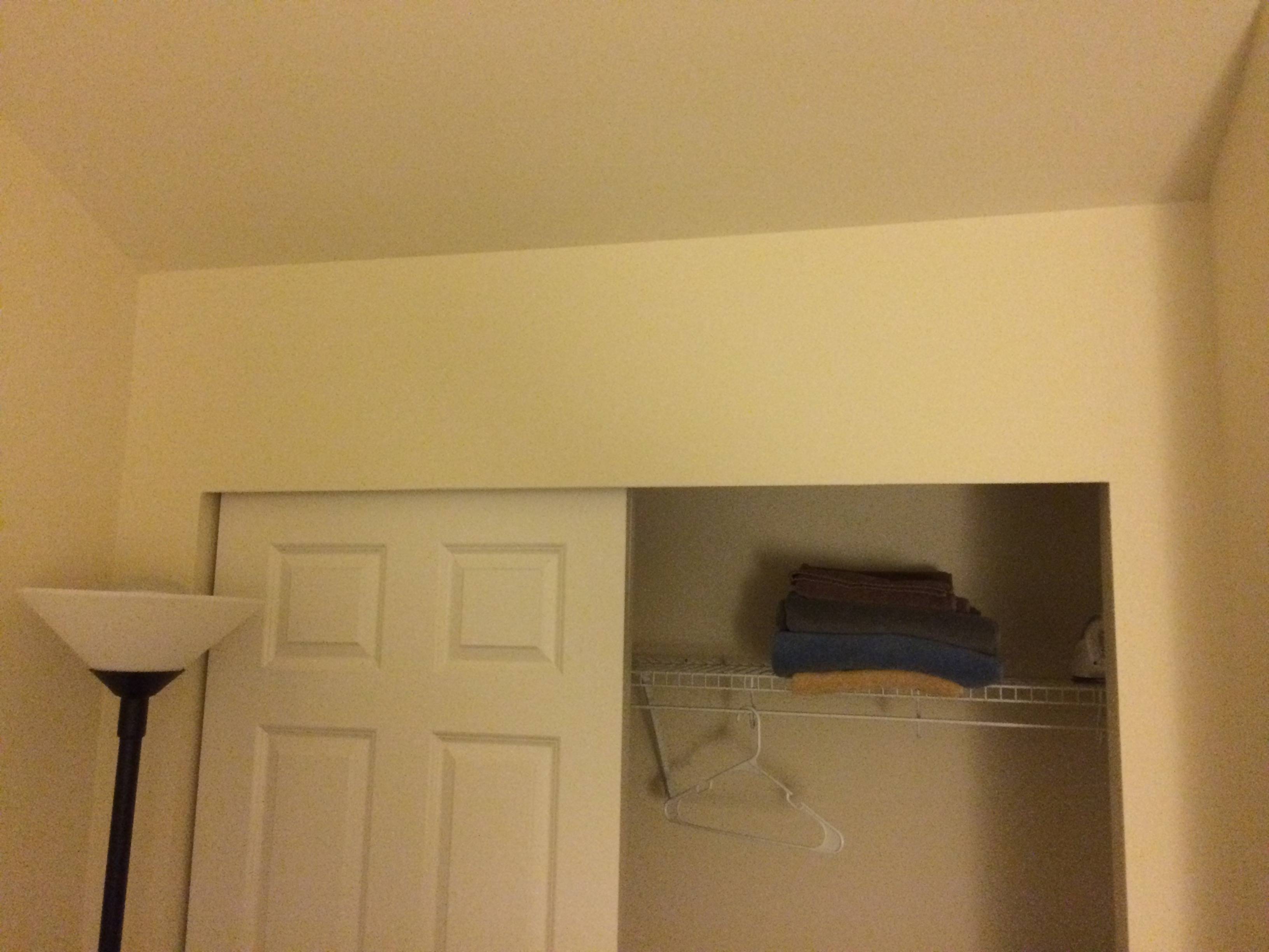 mounting How can I mount a shelf above a closet door? Home