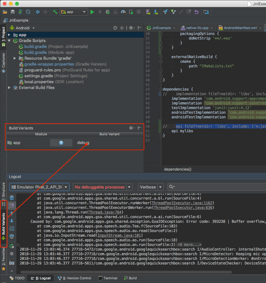 Android studio build variants recipesoke