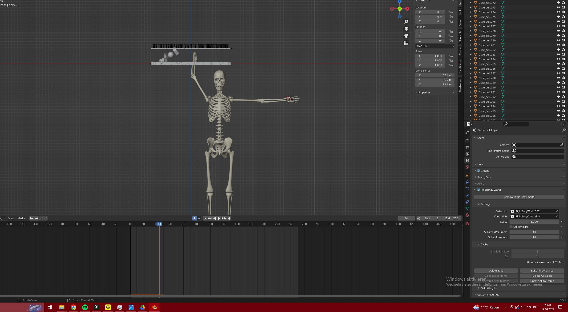 armature Rigged Object does not effect the floor in physics