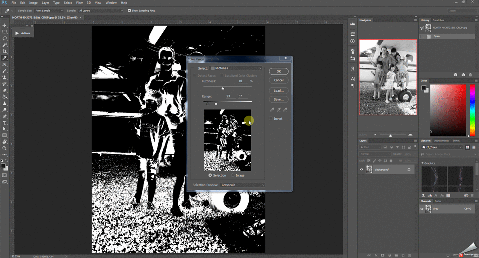 adobe Make selection based on brightness values? Graphic