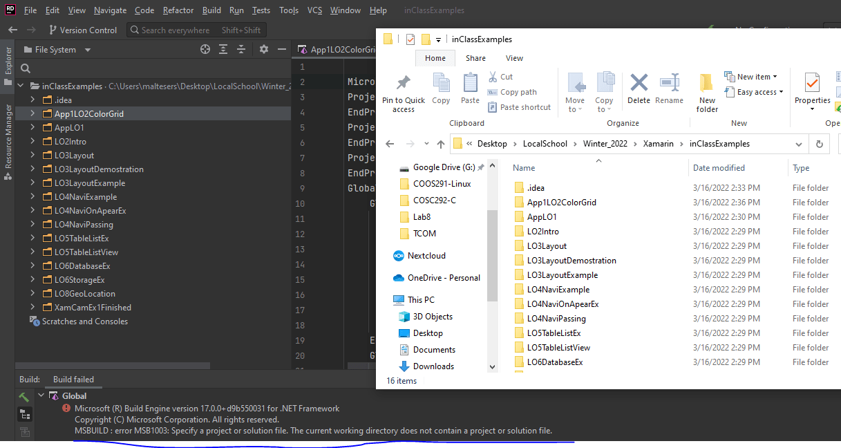 xamarin Rider/JetBrains How to run one solution file from directory