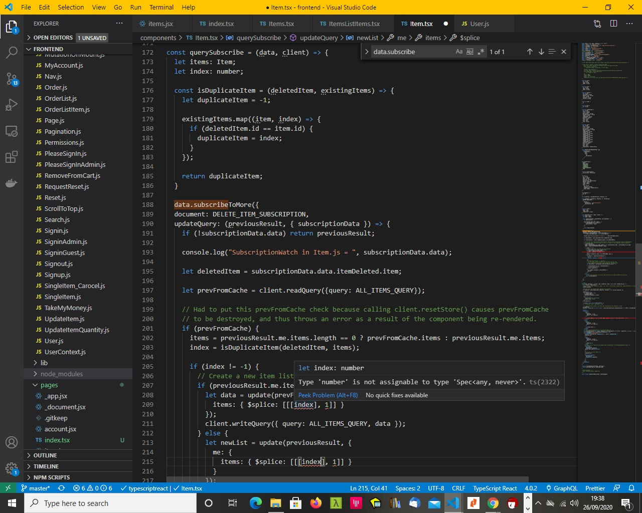 reactjs Type 'number' is not assignable to type 'Spec '.ts(2322