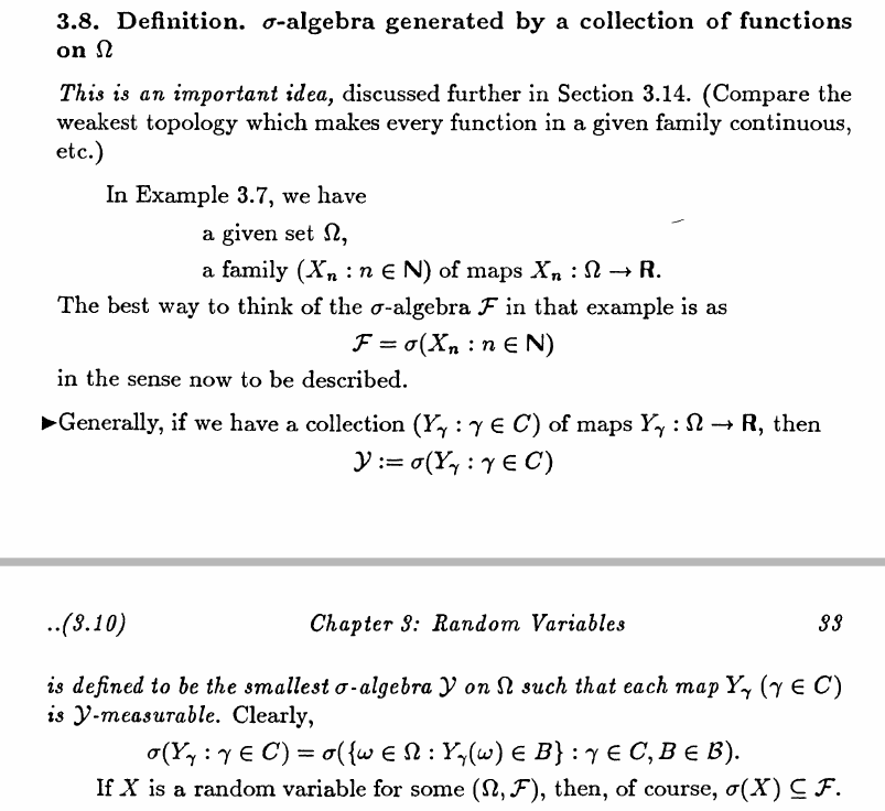 probability Why does this generated \sigmaalgebra contain all the