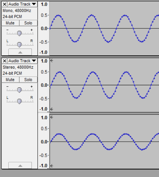 frequency Sine Wave spectrum showing multiple frequencies Audacity