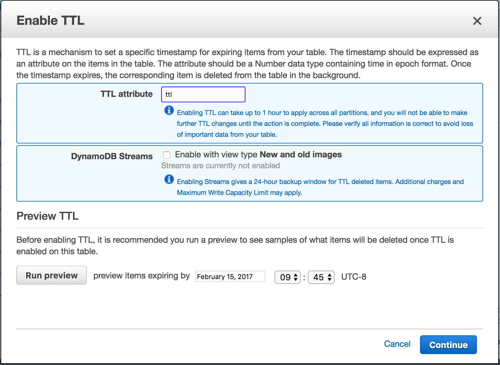 java Time to live of a item in dynamodb Stack Overflow