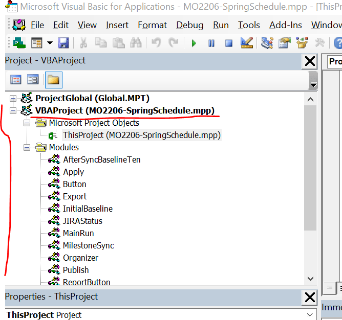 MS Project VBA_File subs not displaying Project Management Stack Exchange