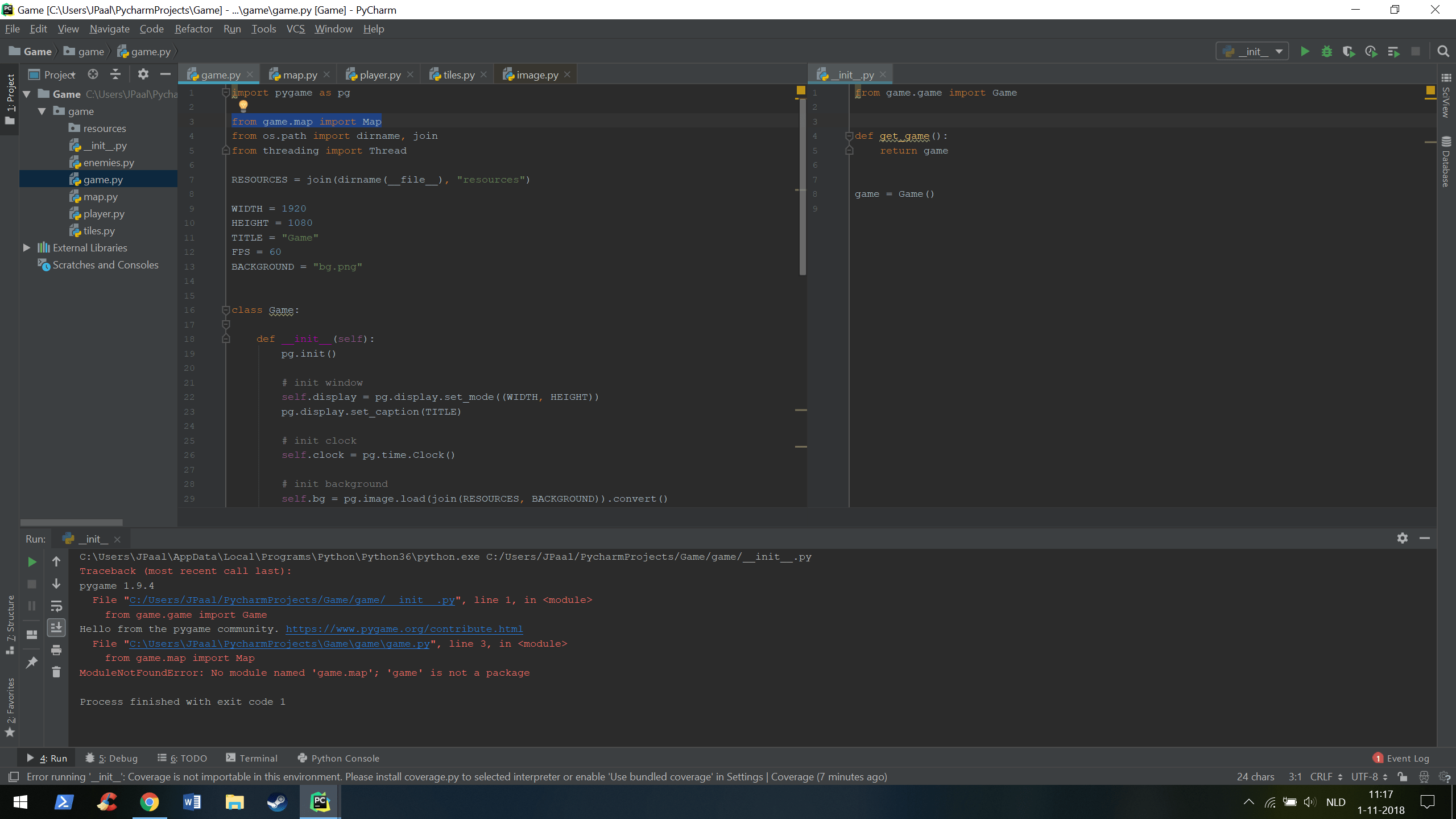 python ModuleNotFoundError No module named 'game.map'; 'game' is not a package Stack Overflow