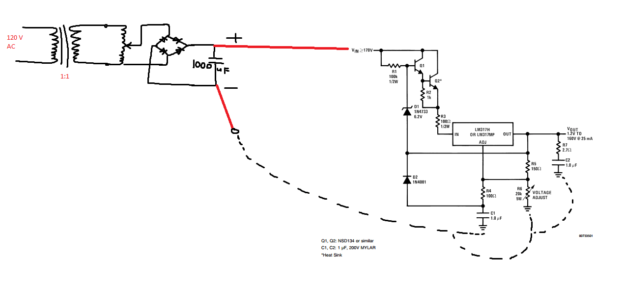 120V ACtoDC Power Supply High Voltage Regulator Electrical