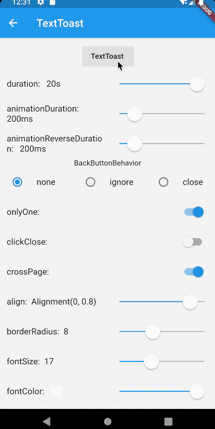 Wie erstelle ich Toast in Flutter?