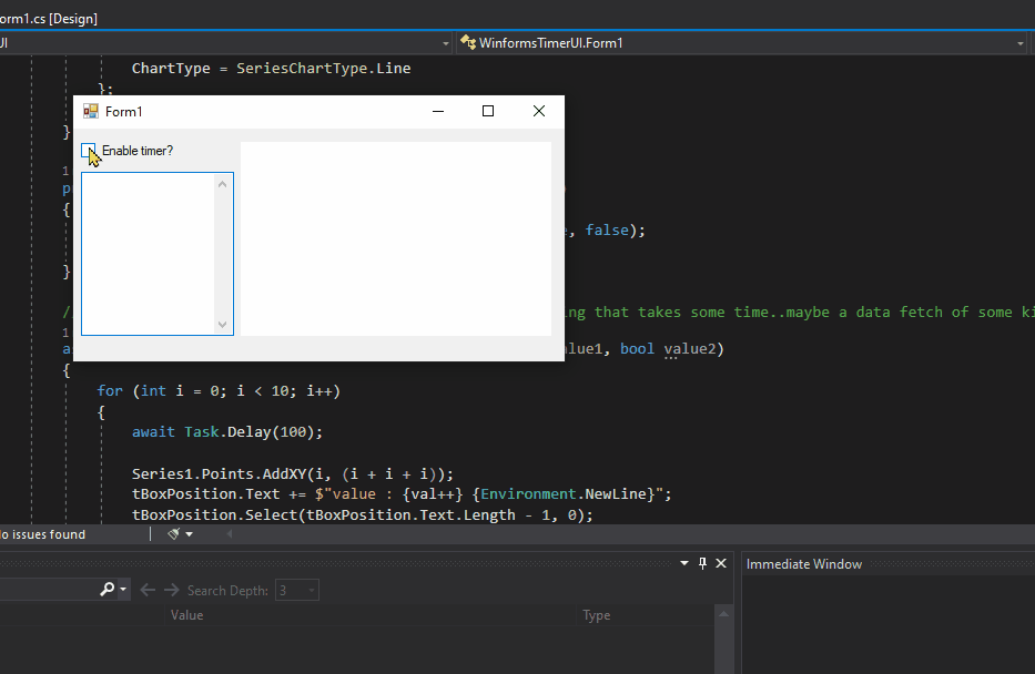 c Threading data visualization and timers Stack Overflow
