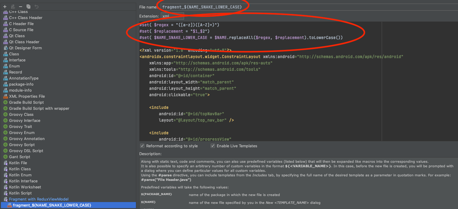 How to target the absolute path when using file template in Android Studio Arctic Fox? Stack