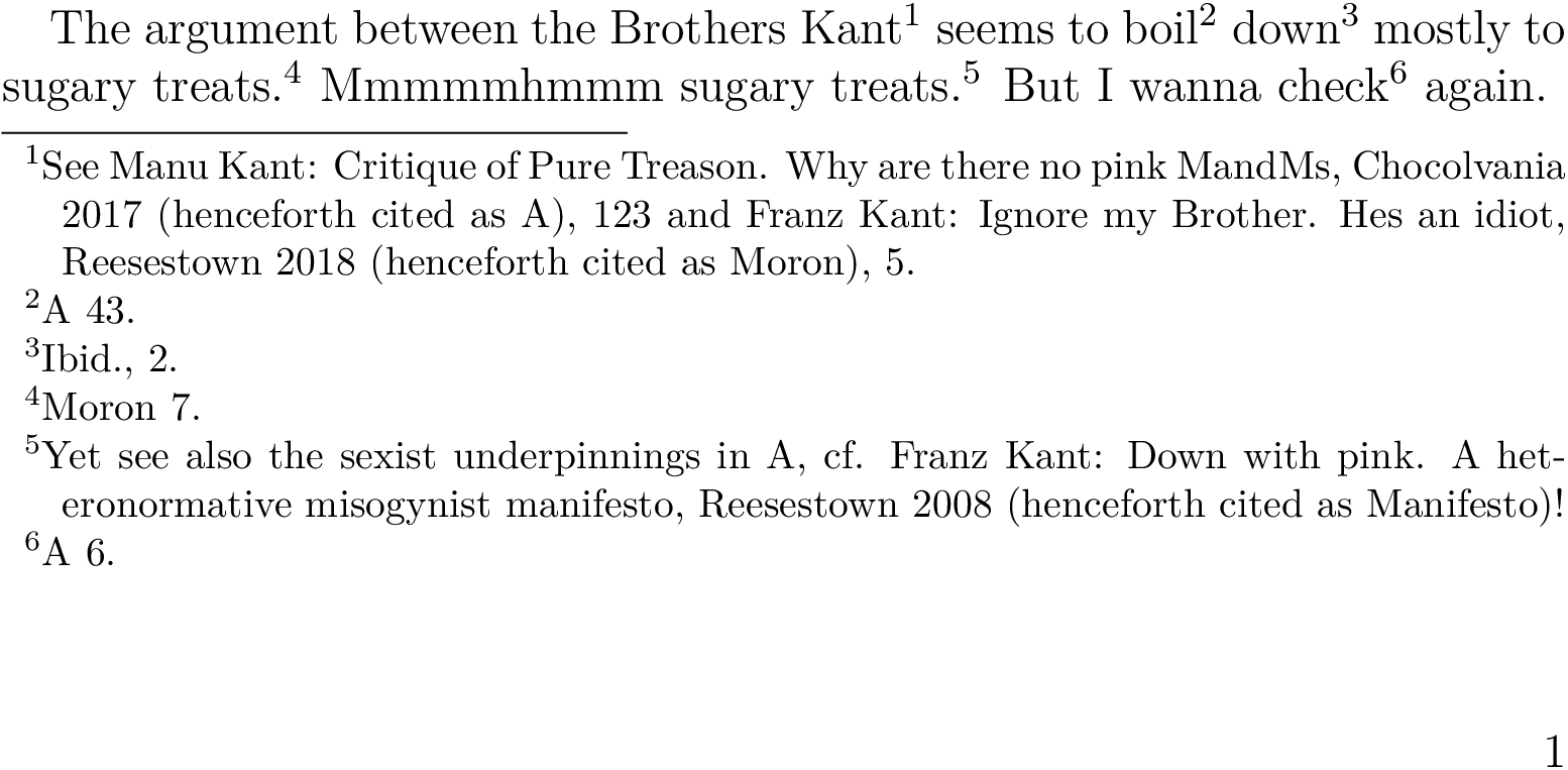 citing biblatex & footnotedw remove comma after shorthand