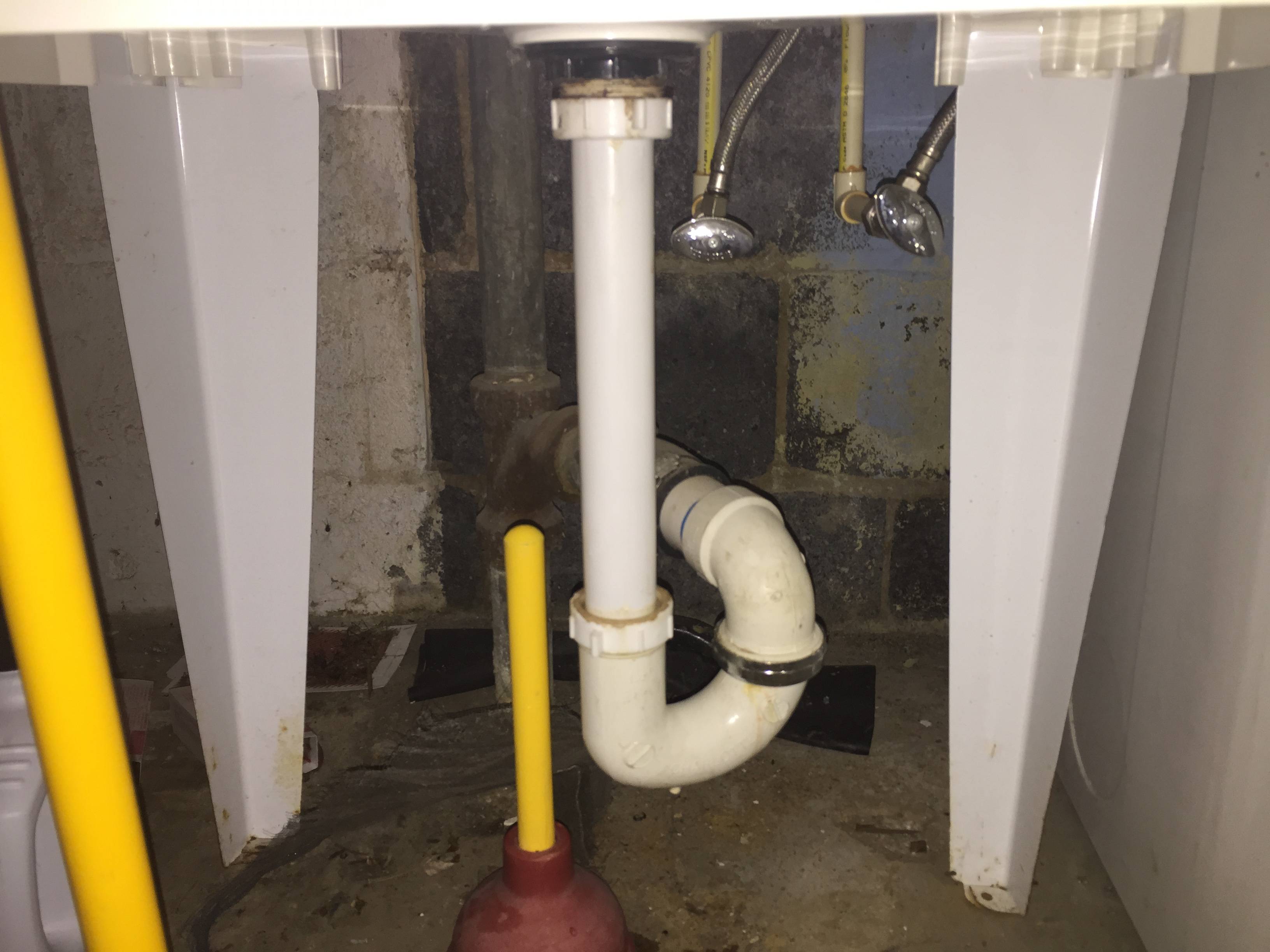 plumbing How to move utility sink and extend trap / drain pipe under
