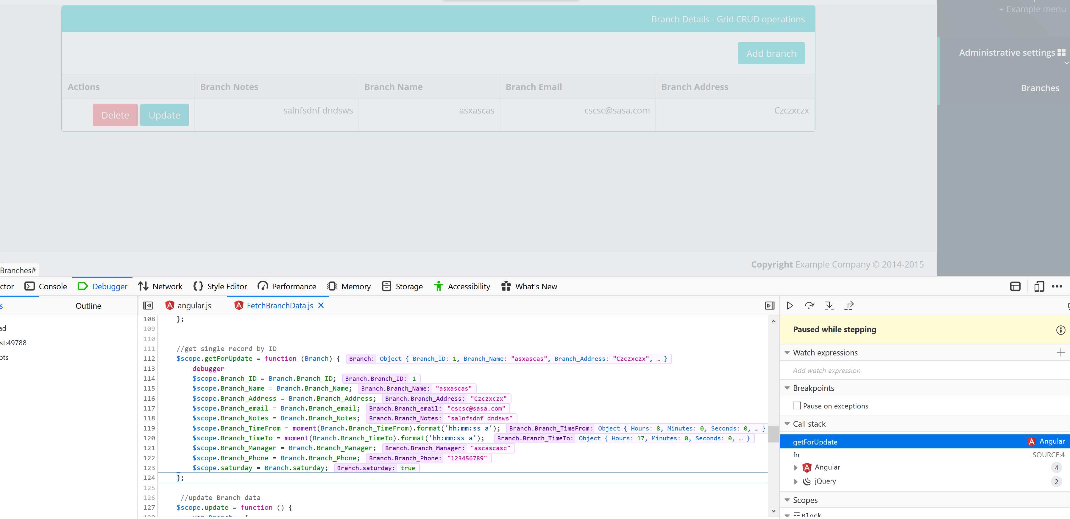 c How to Get time using AngularJs then bind it to input