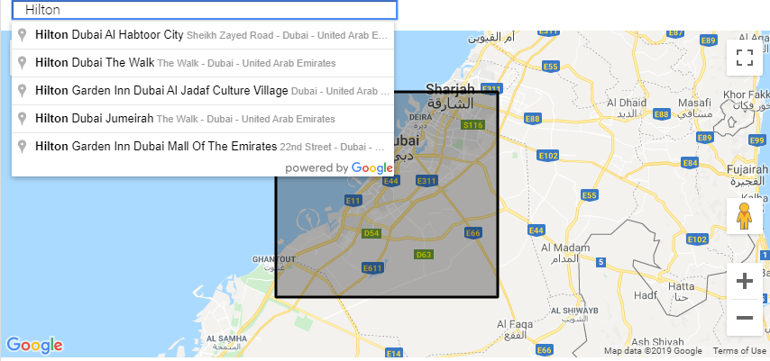 javascript Can I get a only Dubai city address from Google Maps