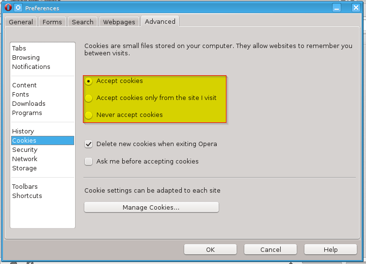 How do I enable cookies in Opera? Ask Ubuntu