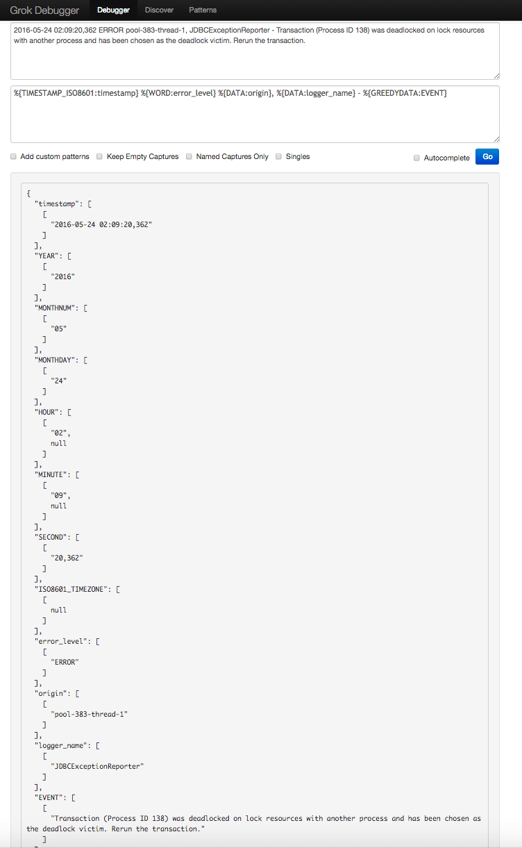 elasticsearch how do you create a filter based on grok in logstash