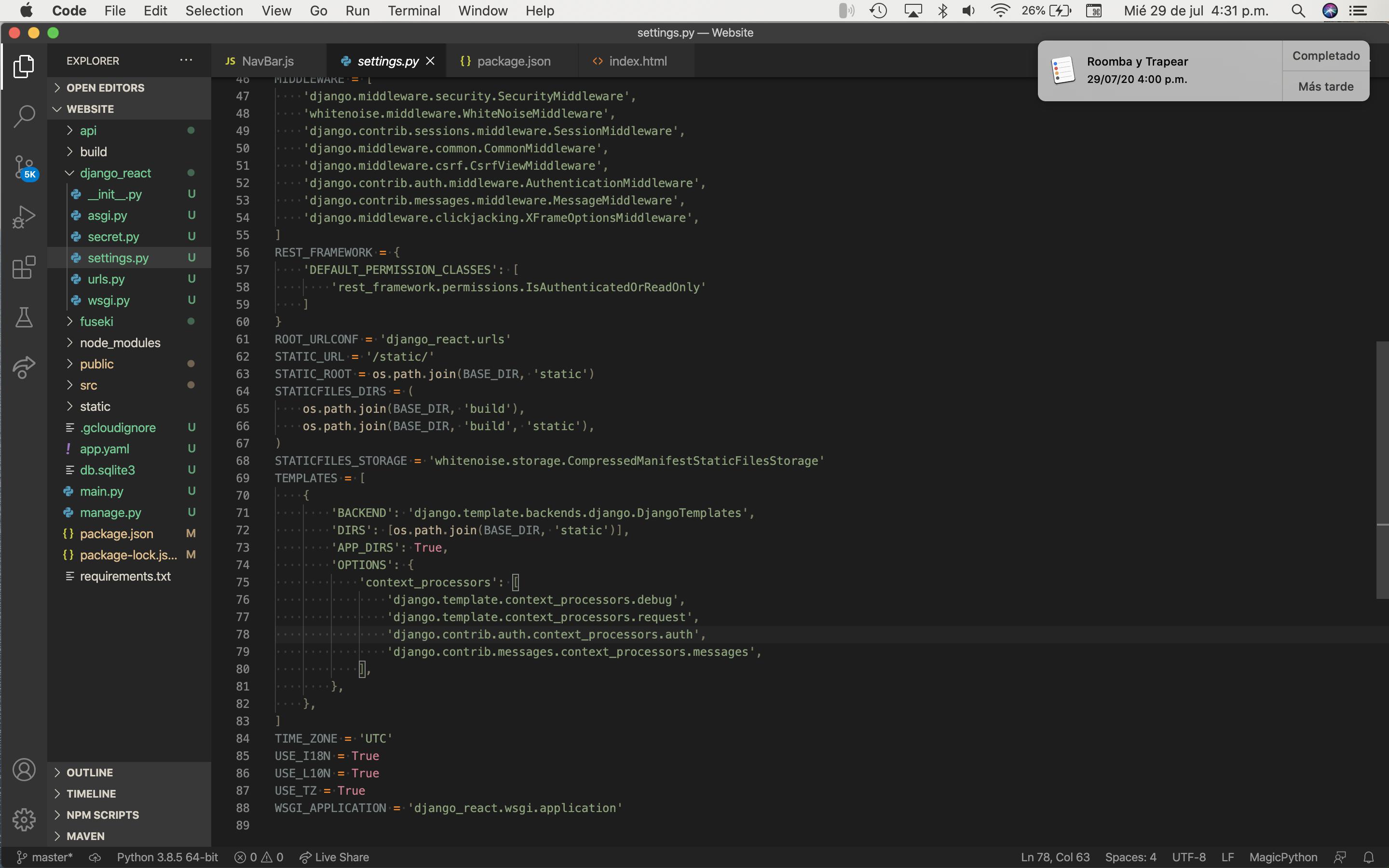 reactjs Django not loading static files on subpath Stack Overflow