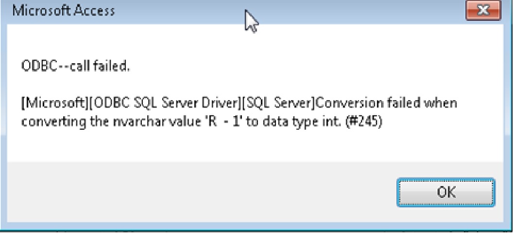 SQL Server ODBC issue, what causes this error and how do I fix it