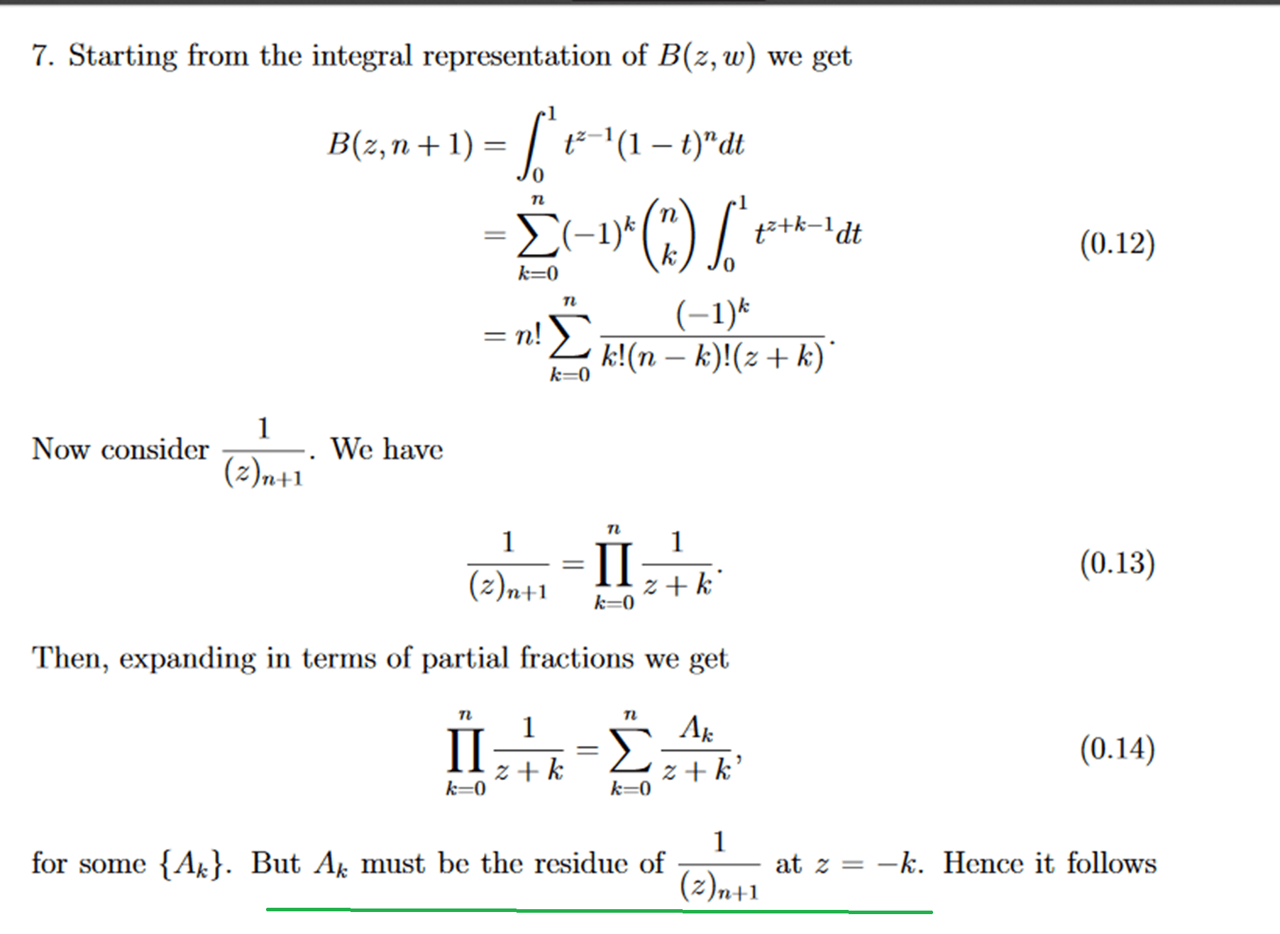 complex analysis Residue of a function ith different poles