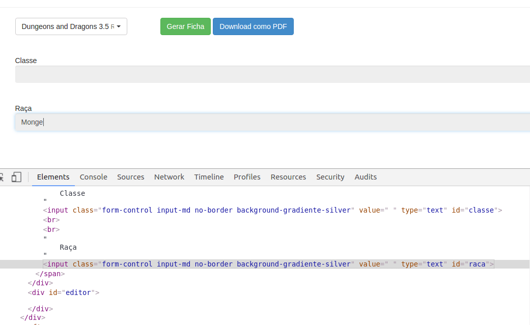 javascript Exportar formulário HTML para PDF com campo input