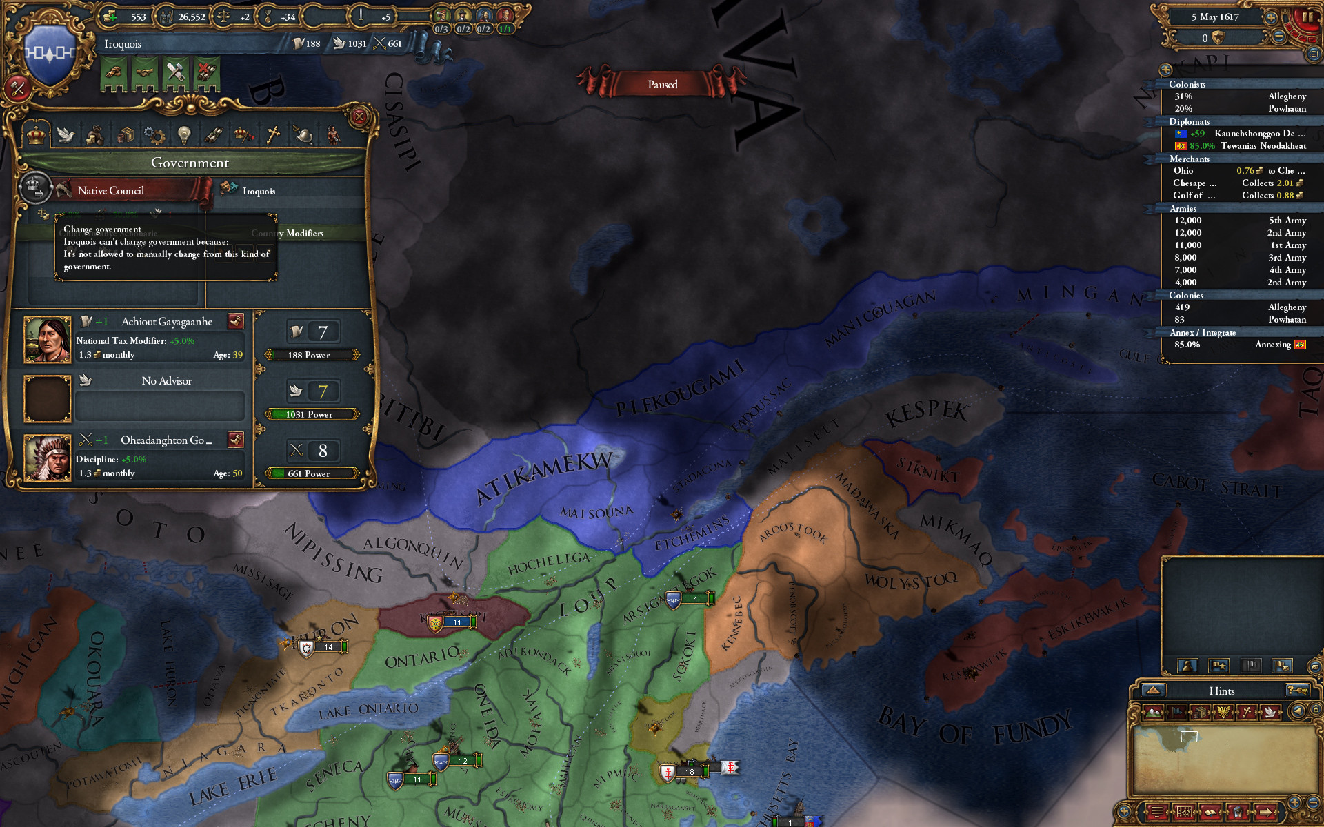 What are the prerequisites for changing government in Europa