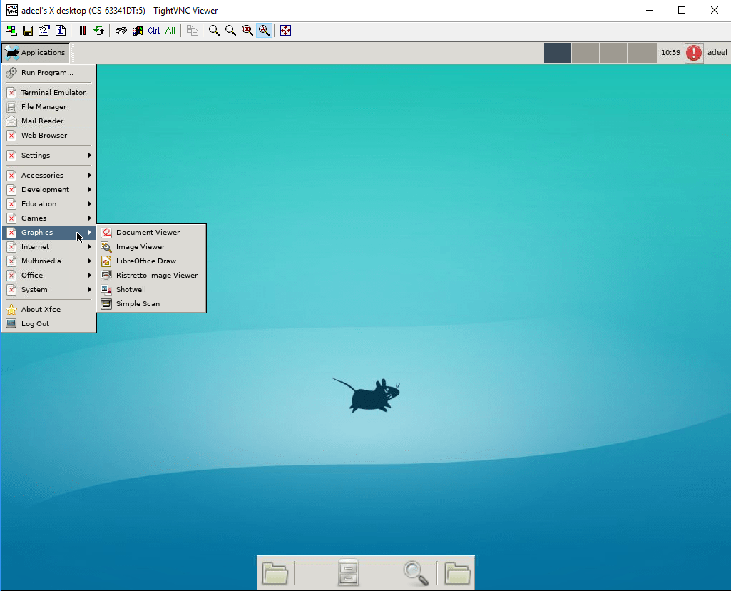 gnome Default Ubuntu Desktop with TightVnc and Windows Linux