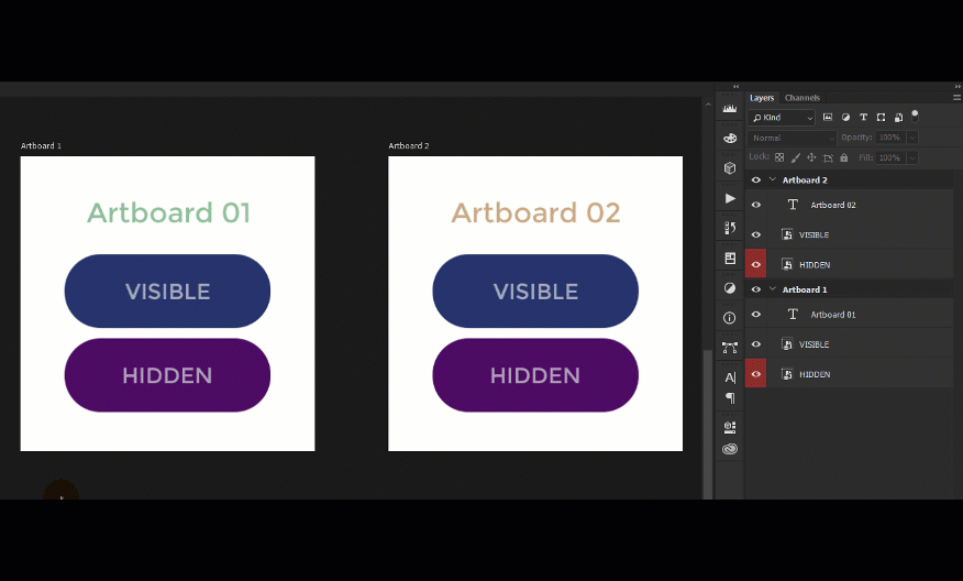 How to delete all hidden layer from selected Artboard only
