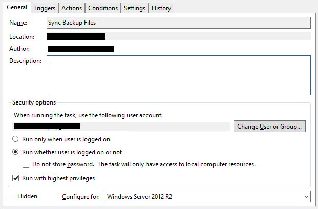 batch file aws sync s3 Windows Scheduled Task Returning 0x1 Stack