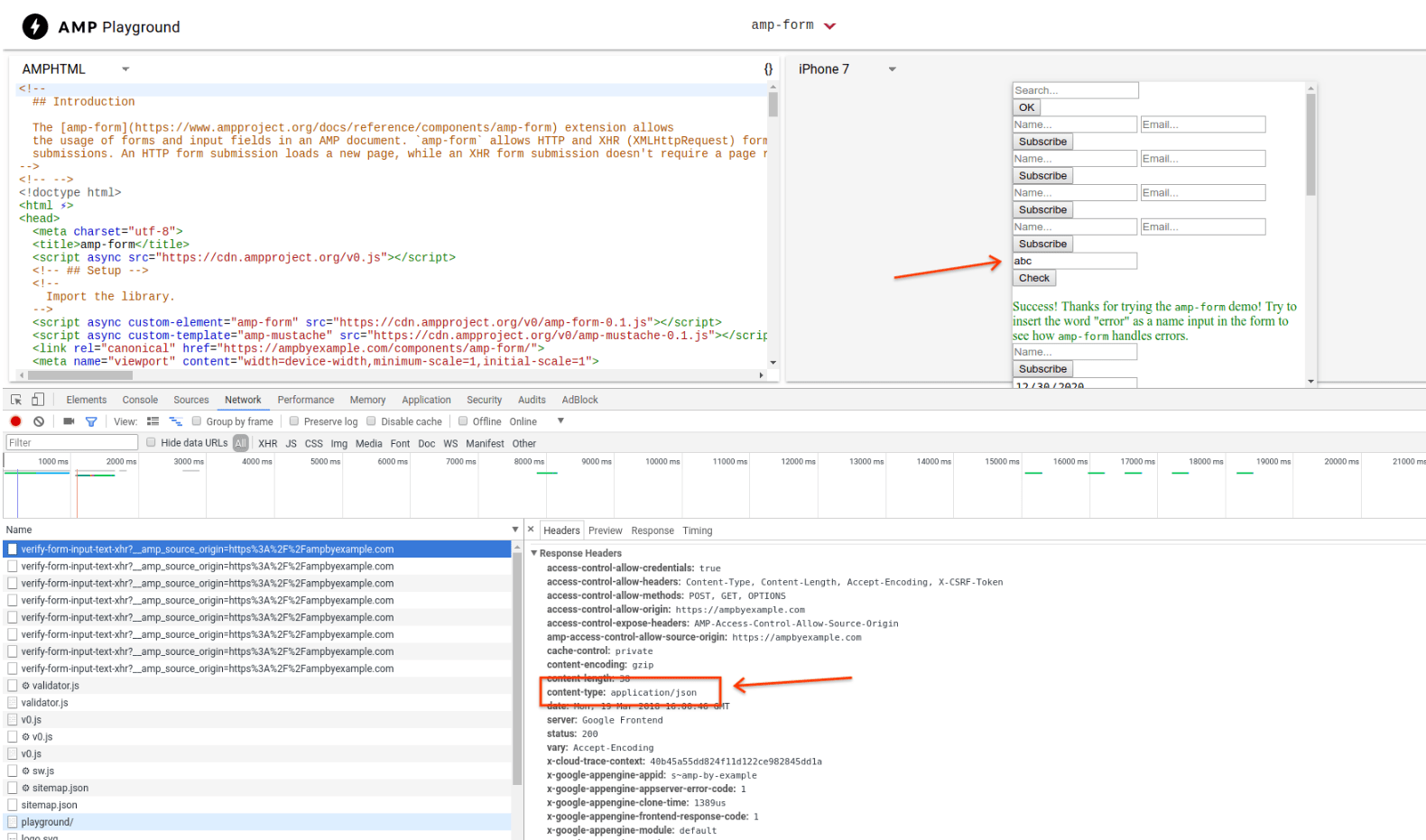 amp html AMP POST with `contenttype application/json` Stack