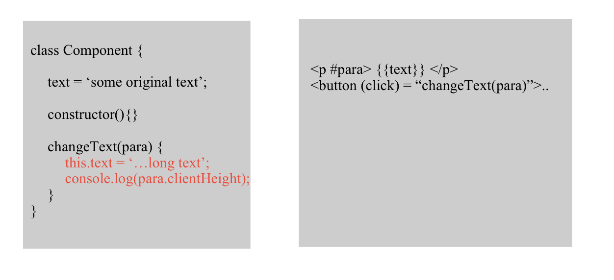 javascript Angular 2+ change detection, the state between property