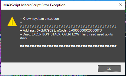 Mxs 3ds Max Crashed When Running My Delete Duplicates Script Stack Overflow