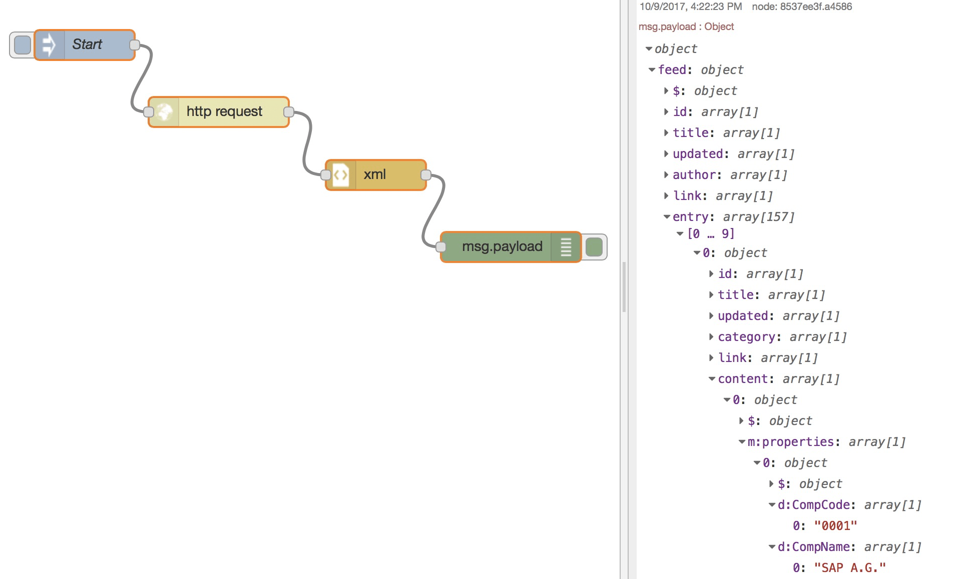 How to access an XML value in NodeRED Stack Overflow