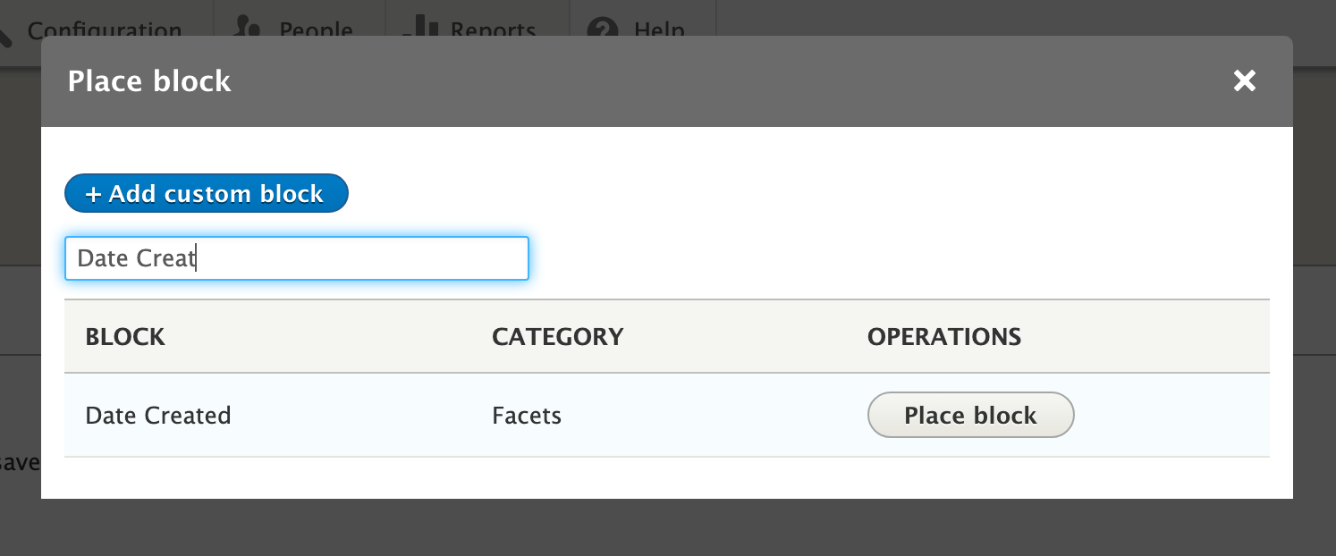 How to place facet blocks