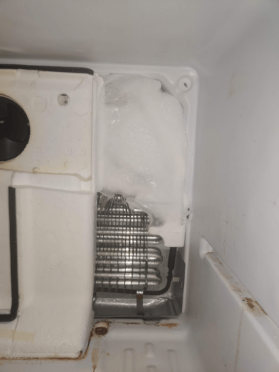 Possible cause of this ice formation in freezer in Whirlpool